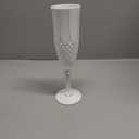 Plastic Champagne Flutes,12PCS White Solid Wine Glasses Goblets Shatterproof Mimosa Bar Reusable Vintage Champagne Flutes Stemmed Drinking Cups for Weddings, Bachelor Parties, Toasting,Cava, Prosecco