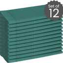Cloth Dinner Napkins Textured - Perfect Everyday Use Table Napkins - Soft Durable Washable Ideal for Party Wedding Christmas Easter Set of 12-18x18 inches Teal Green Napkins