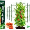 Legigo 4-Pack Tomato Cage for Garden Plant Support- Up to 48inch Garden Stakes Tomato Cage, Tomato Trellis for Potted Plants, Tomato Cages Plant Stakes for Climbing Vegetables Plants Flowers