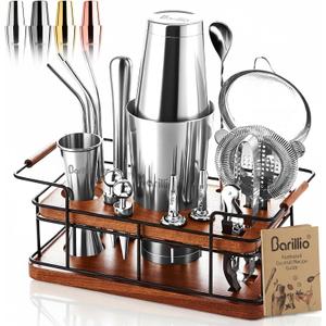 Bartender Kit Fron & Wood Chehy-Sapel Silver