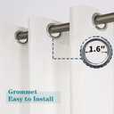 BGment Cream Natural Linen Look Semi Sheer Curtains 84 Inch Length 2 Panels Set for Bedroom, Grommet Light Filtering Casual Textured Privacy Sheer Curtains for Living Room (38 x 84 Inch, Ivory Cream)