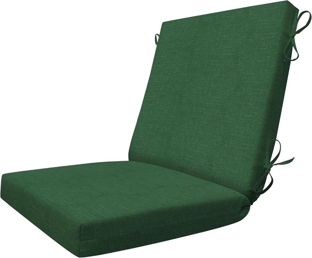 Honeycomb Outdoor Essentials Dining chair Cushion, 20x41, Hampton Texture Hunter Cushion For Patio Furniture