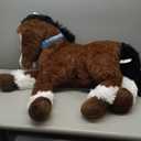 MaoGoLan Large Horse Stuffed Animal for Boy, Big Horse Plush Toy for Girl, Ridable Stuffy Pony for Kids, Coffee Stuffed Pony Plush Pillow for Baby Shower or Birthday Party Favor Gifts, 47 inches (Dark Brown)