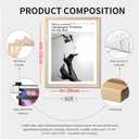Framed Newspaper Wall Art, Champagne Problems Poster Black and White Vintage Aesthetic Canvas Print Picture, Fashion Glam High Heels Cocktail Glass Wall Decor for Bar Apartment Girls Room 16x24 inch