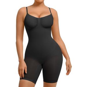 FeelinGirl Shapewear Bodysuit Tummy Control Seamless Sculpting Butt Lifter Body Shaper for Women (Medium-Large, Black)