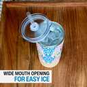 Biddlebee 20oz Insulated Tumbler with Straw and Slider Lids | Cute Stainless Steel Coffee Cup and Water Bottle with Silicone Boot | Gift for Women, Mom or Best Friend | Travel Mug Hot Cold (Desert Dreams)