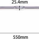 SENQI Bicycle Rise Cruiser Handlebar 25.4mm Silver