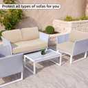 Outdoor Cushion Covers Set,8PCS Patio Furniture Couch Seat Slipcovers, Replacement for Sofa Sectional Chair(CoverOnly)