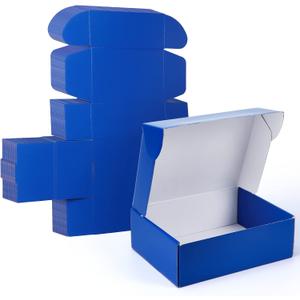 PHAREGE 12x9x4 inch Gift Shipping Boxes Bulk 20 Pack Blue, Tab Lock Tuck Top Mailing Boxes for Packaging Small Business, Medium Cardboard Mailer Boxes for Wrapping Present 