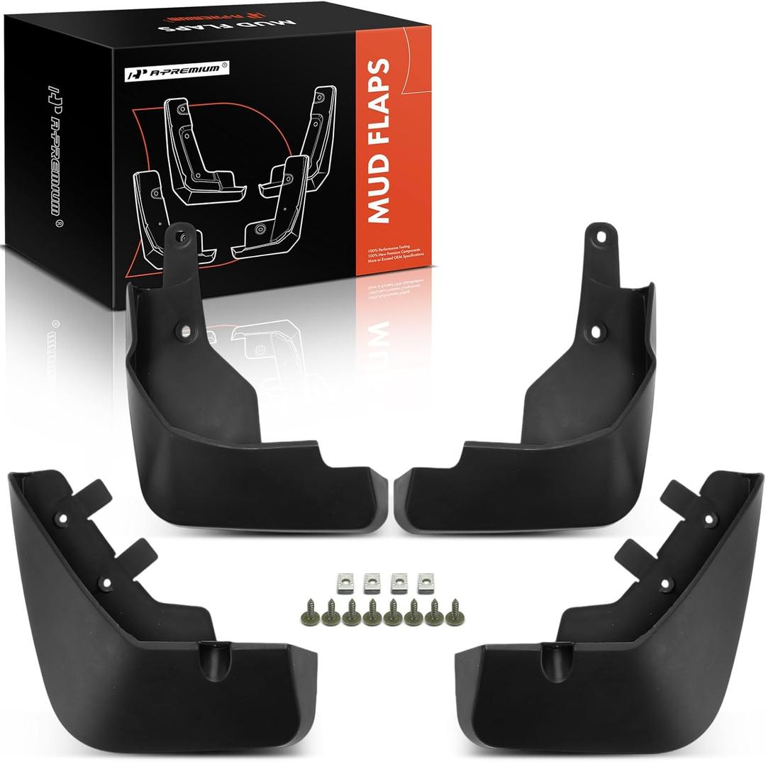 A-Premium Set of 4PCS Mud Flaps Splash Guards Mudguards Mudflaps with Hardware Kits Accessory Compatible with Nissan Rogue 2024-2025 Sport Utility, Front and Rear(Driver and Passenger Side)