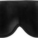 ALASKA BEAR Luxurious Silk Eye Mask with Deep Contour Molded Cups for Beauty Sleep & Lashes Extensions, 3D Zero Pressure Sleeping Eye Cover with Easy-to-Adjust Strap (Black_concave Eyecups)