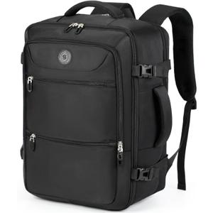 Sowaovut Travel Laptop Backpack, Extra Large High School College Backpacks, Flight Approved Daypack Business Bag Fit 17.3 inch Laptop for Men Women (Black)