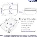 Small Vessel Sink 17"x12" Wall Mount Bathroom Sink Wall Mounted Oval Wall Hung Mini White Porcelain Ceramic Floating Tiny Sink,Easy Install, Durable, Space-Saving, Ideal for Home,RV, 16.5"x11.5"x5"