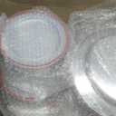700PCS Clear and Red Disposable Plates Set for 100 Guests