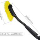 11 Inch Car Wash Brush with Long Handle,2 Pcs Wheel Brush with Black and Yellow Brush Wire,Car Detailing Brush Wheel Cleaner Brush Detailing Brush for Cars