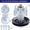 2 Pack Pre-Greased 918-04197B Spindle Assembly Replaces MTD 918-04197A Spindle Assembly 618-04197 MTD Spindle 5.75 618-04197B 618-04197 Spindle 618-0324 918-04197 918-0427C 918-0427D 618-0427