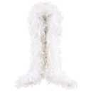 THARAHT White Chandelle Turkey Feather Boa 2Yard 100g for DIY Craft Home Dancing Wedding Party Halloween Costume Decoration Feather Boa