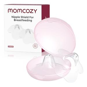 Momcozy Nipple Shield, Floral Contact Nipple Shield for Breastfeeding Moms with Flat or Inverted Nipples, Made Without BPA/BPS (1 Pair, 20mm)