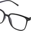 Blue light Blocking Glasses for Women & Men, Fake Clear Glasses Fashion Oversized Square Spectacle Frames