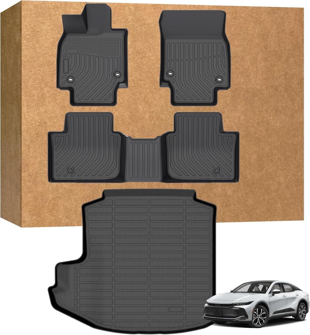 Floor Mats for Toyota Crown 2023-2026 (Not for Crown Signia),
Heavy Duty TPE Waterproof Non-Slip All Weather Protection Custom, Floor Mats & Cargo Liner