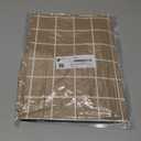 Rectangle Vinyl Table Cloth 30x72, Waterproof Elastic Fitted Tablecloth with Flannel Backing, Plastic Table Cover for Picnic, Camping, Outdoor, Khaki