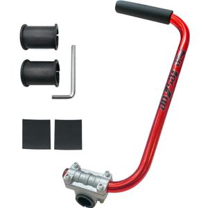 Ergonomic Trimmer Handle Grip for Weed Wacker Extension Handle, Ergonomic String Trimmer Handle Lawn Trimmer Grips with Bracket Clamp for String Trimmer, Lawn Care, Landscaping (red)