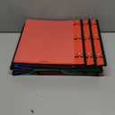 INFUN 1 INCH Telescoping 3 Ring Binder - 12PCS, Flexible 1 INCH Binders 3 Ring with Customizable Front Cover and Clear Catalog Pocket, 225 Sheet Capacity (Red+pink+ Blue+green)