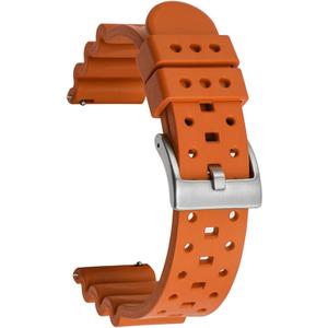 FKM Rubber Watch Bands Ventilated Quick Release Universal Sporty Diving Soft Durable Fluororubber Watch Strap 18mm 20mm 22mm 24mm FKM Rubber Replacement Band Strap Men Women