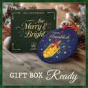 CHOANG Happy Hanukkah Ornament 2025 - Ceramic Jewish Holiday Keepsake for Men Women, Hanukkah Decorations for Home, Christmas Tree Hanging Gift, Jewish Chanukkah Decor