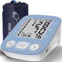 Blood Pressure Monitor, Automatic Upper Arm Blood Pressure Monitors for Home Use with Large Cuff, Blood Pressure Machines with 500 * 2 Sets Memories, Support 2 Users(Blue)