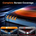 TOCOL for iPhone 13 Screen Protector/iPhone 16e Screen Protector 9H Hardness Military Grade Shatterproof HD Tempered Glass Full Coverage Easy Installation 2 Pack (Clear)