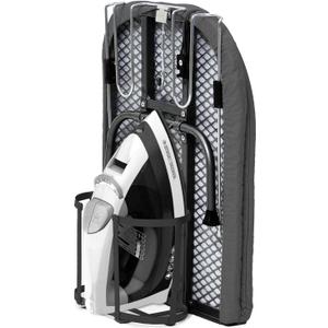 Tabletop Ironing Board with Iron Holder, RAINHOL Small Folding Ironing Board with Cover and Pad, Portable Compact Mini Iron Table for Home & Travel, Black