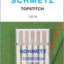 SCHMETZ Topstitch Sewing Machine Needles - Quilting & Topstitching Supplies, Size 90/14, 5-Needle Cards, Pack of 1