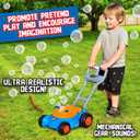Hot Wheels Bubble Lawn Mower for Toddlers, Bubble Blowing Machines, Indoor/Outdoor Gardening Toy, Birthday Gift for Prechool Girls and Boys, No Batteries Required, Includes Bubble Solution, 2+