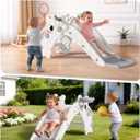 Babytronic 4 in 1 Toddler Slide for Toddlers Aged 1-3 Indoor Outdoor White, 43.4"L x 12.6"W x 19.5"H
