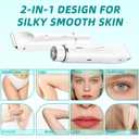 Bikini Trimmer for Women, 2 in 1 Electric Razors for Women, Dermave Bikini Shaver, IPX7 Waterproof & Easy Cleaning, Ceramic Blade, 120 Min Cordless Runtime, Ultra Low Silent(White).