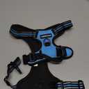 rabbitgoo Dog Harness No Pull with 2 Leash Clips, Adjustable Soft Padded, Reflective Oxford No Choke Pet Vest with Easy Control Handle for Large Dogs, Blue, L