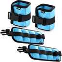 Hollowfly 2 Pairs Ankle Wrist Weights for Land or Aquatic Exercise Aqua Cuffs Aqua Aerobics Fitness Bands for Ankle and Wrist Adjustable Weights for Swimming Pool Workout Equipment