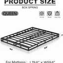UOMEUR Box Spring for Queen Bed,5 Inch Low Profile Box Spring Queen for Queen Mattress, 3500lbs Heavy Duty Metal Mattress Foundation Support,Noise-Free, Non-Slip, Easy Assembly, Cleanable Fabric Cover