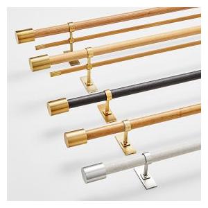 Shower Curtain Drapery Rod 28in each Rod (White and Gold)