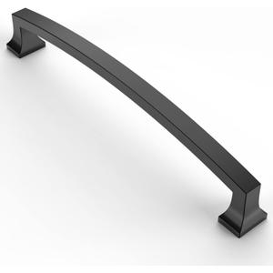 Asidrama 10 Pack 7 Inch(177mm) Hole Centers Kitchen Cabinet Handles, Matte Black Cabinet Pulls Kitchen Cabinet Hardware for Cupboard Drawer Pulls