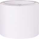 Wellmet 16"x16"x12" Assembly Required Lampshade for Table Lamp, Bedside Lamp, Floor Lamp, Fabric Drum Lampshade Classic Modern Style, Spider Fitter, White