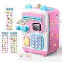 【Upgraded】 Piggy Bank, Face ID Password Unlocking Electronic Kids Bank ATM Security Unlocking Cash Coin Bank Toys Gifts for Kids, Coin Bank for 3 4 5 6 7 8 9 10 11 12 Year Old Girls Boys