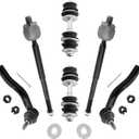 6pcs Front Suspension Kit Inner Outer Tie Rod End Sway Bar End Link Replacement For 2000-2005 For Toyota Echo K90390 ES3555 ES3556 EV410