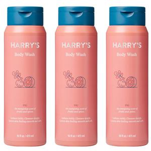 Harry's Body Wash Shower Gel for Men - Fig Scent - (3 Pack) 16 fl oz - Sensitive Skin Body Wash - No Parabens, Sulfates, or Dyes