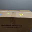 30 Inch Undermount Kitchen Sink Superior Drain Kitchen Sinks 11 Gauge (3mm) Stainless Steel, Single Bowl Integrated Ledge Multifunctional Workstation Set -