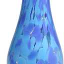 Ca D Oro Glass Vase Blue Confetti Effect Hand Blown Murano-Style Art Glass for Flower, Room Decoration and Centerpiece - Model N 83
