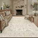 9x12 Beige Area Rug Neutral Floral Carpet