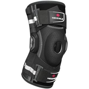 NEENCA Professional Knee Brace for Knee Pain, Hinged Knee Support with Patented X-Strap Fixing System, Medical for Pain Relief, Arthritis, Meniscus Tear, ACL, PCL, MCL, Runner, Sport. XL