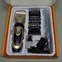 oneisall Dog Clipper Low Noise, Dog Grooming Kit with Rechargeable, Pet Shaver Cordless Electric Quiet Hair Clipper Set for Dogs Cats PetsGold